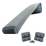 Caliber BunkWrap Kit - Grey 16' x 2" x 4" Roll + 4 Caps + HRDW Roll + 4 Endcaps &amp; Stainless Steel Hardware - 23050