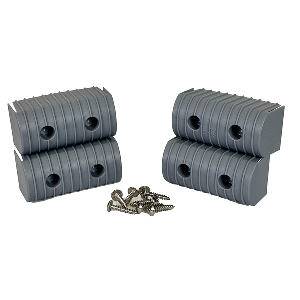 Caliber BunkWrap End Cap 2x4" Grey Accessory Kit w/Stainless Steel Hardware *4-Pack - 23051