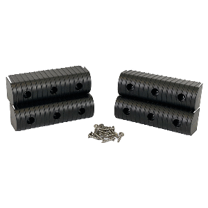 Caliber BunkWrap End Cap 2x6" Black Accessory Kit w/Stainless Steel Hardware *4-Pack - 23053-BK