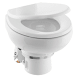 Dometic&trade; MasterFlush 7160 White Electric Macerating Toilet w/Orbit Base, Raw Water Flush - 24V - 9610007275