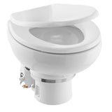 Dometic™ MasterFlush 7160 White Electric Macerating Toilet w/Orbit Base, Raw Water Flush - 24V - 9610007275