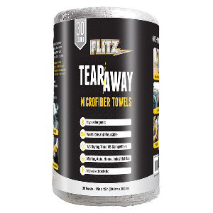 Flitz 12" x 12" Tear-Away Microfiber Towels - Grey *30-Pack - MC330R