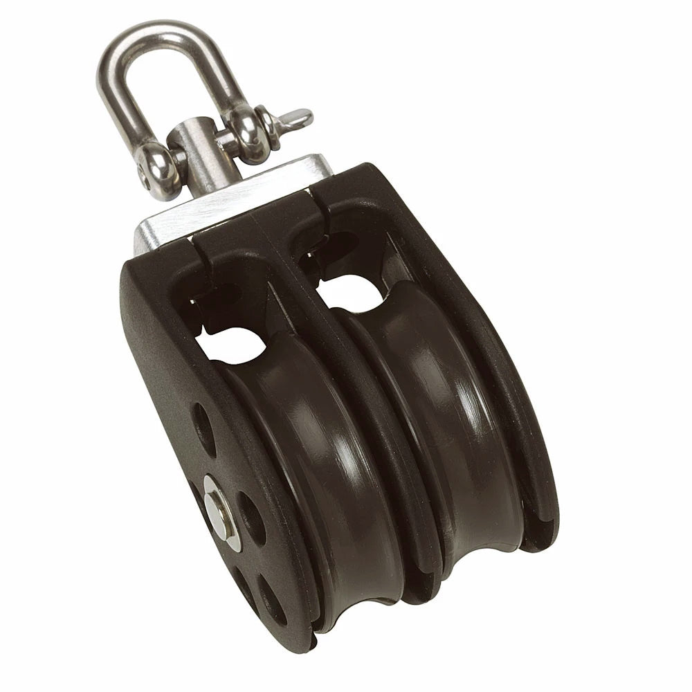 Barton Size 2 35mm Plain Bearing Pulley Block Double w/Swivel [N02230]