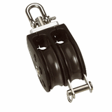 Barton Marine Barton Size 2 35mm Plain Bearing Pulley Block Double Swivel &amp; Becket - N02231
