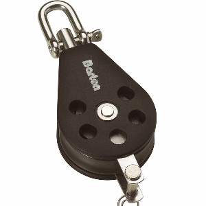 Barton Marine Barton Size 1 30mm Plain Bearing Pulley Block Single Swivel &amp; Becket - N01131