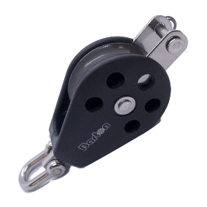 Barton Marine Barton Size 3 45mm Plain Bearing Pulley Block Single Swivel &amp; Becket - N03131