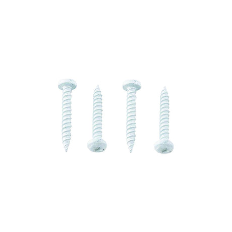 AP Products 012PSQ50W8X1 Pan Head Square Recess Screw, 8 x 1, White, 50/pk - image 1