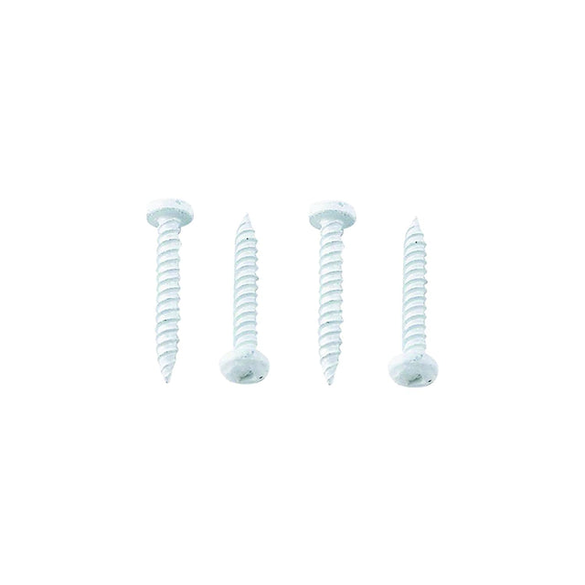 AP Products 012PSQ50W8X1 Pan Head Square Recess Screw, 8 x 1, White, 50/pk - image 1