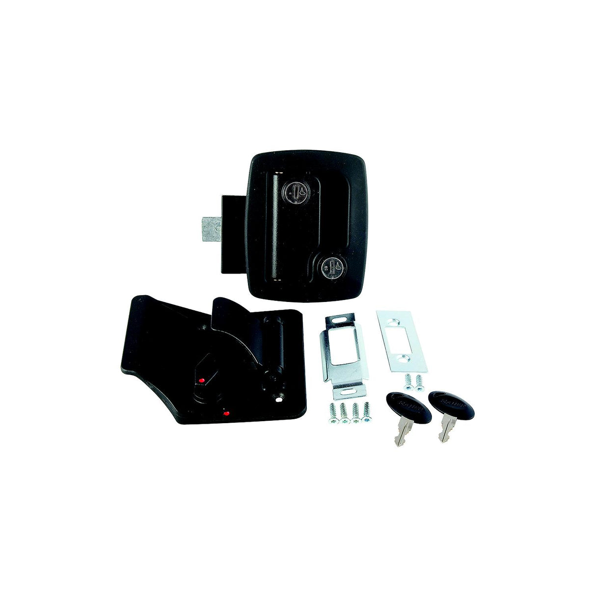 A P Products AP Products 013520 Bauer Standard Entrance Travel Trailer Lock - Black - 013-520
