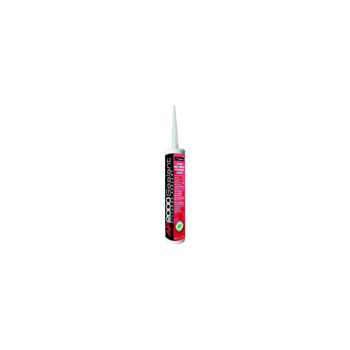 AP Products 0172002 Advanced Neutral Cure Silicone Sealant, White, 10.3oz - image 1