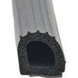 AP Products 01820610 Peel N Stick Seal, Ribbed Foam D Seal Black W/Hats Red Tape Boxed, 1" x1" x 10' - image 1
