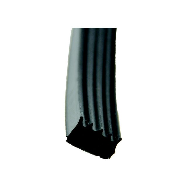 AP Products 018523 Ribbed Slide Out, Window & Door Seal w/Tape, 5/8" x 3/8" x 50', Black w/White Tape - image 1