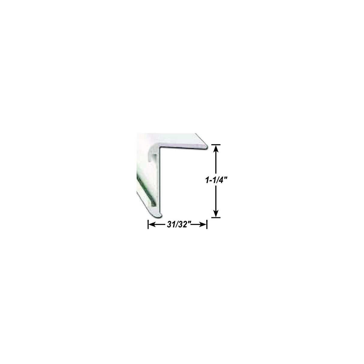 A P Products AP Products 021852028 Long Leg Insert Corner Molding, 8' Black - 021-85202-8