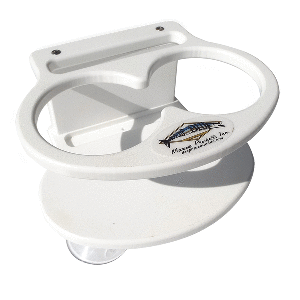 Deep Blue Marine Double Slim Can Drink Holder &amp; Cell Phone - White - DSD-CELL