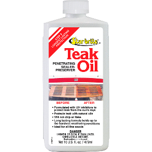 Star brite Teak Oil - Long Lasting, Penetrating, Sealer, &amp; Preserver w/UV Inhibitors - 16 oz - 81616