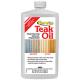 Star brite Teak Oil - Long Lasting, Penetrating, Sealer, Preserver w/UV Inhibitors - 32 oz [81632]