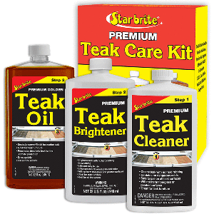 Star brite Premium Teak Care Kit - Step 1, Step 2, &amp; Step 3 - 32 oz - 81202