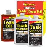 Star brite Premium Teak Care Kit - Step 1, Step 2, &amp; Step 3 - 32 oz - 81202
