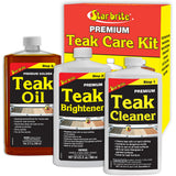 Star brite Premium Teak Care Kit - Step 1, Step 2, Step 3 - 32 oz [81202]