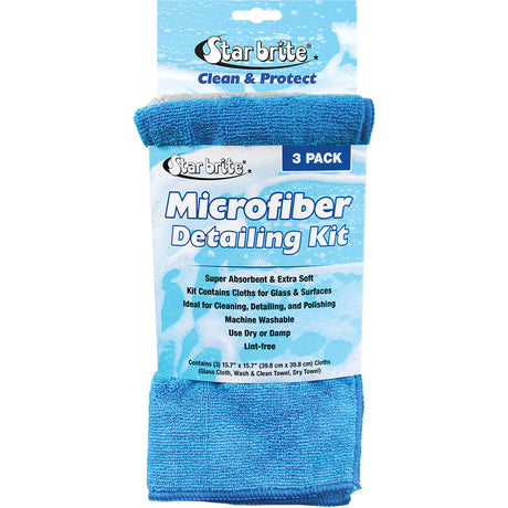 Star brite Microfiber Detailing Kit - Ultimate Cleaning Solution *3-Pack [40079]