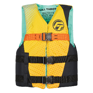 Full Throttle Teen Nylon Life Jacket - Yellow/Black - 112200-300-010-26