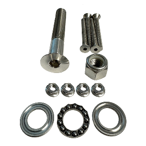 Sea Swivel Replacement Mount Hardware Kit w/5" Main Bolt, Nut, Bearing, &amp; 4-Bolt Package of Mounting Hardware - SEA-HDM-HARDWARE-KIT