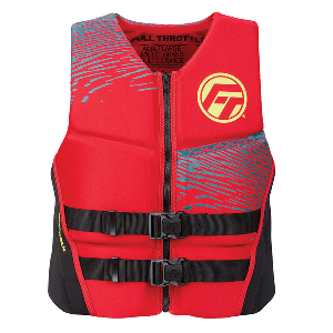 Full Throttle Men's Rapid-Dry Flex-Back Life Jacket - S - Red/Black - 142500-100-020-26