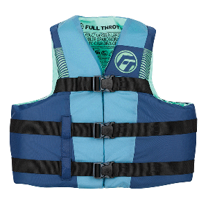 Full Throttle Adult Nylon Life Jacket - L/XL - Blue - 112200-500-050-26