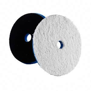 Lake Country HDO Heavy Cutting Microfiber Pad 6.5" - Blue Foam w/White Microfiber - HDO-650F-LC