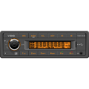 VDO 12V Radio w/FM RDS Tuner MP3/WMA/USB/Bluetooth - Orange Illumination - TRW312UB-OR