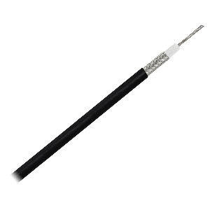 Pacer RG58AU Coax Cable Stranded TV Cond TV Braid - Black Jacket - 200' - MRG58AU-200