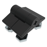 Southco Adjustable Torque Hinge, Symmetric Torque, Small Size, Acetal Copolymer, Natural, Black - E6-10-101-20