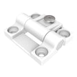 Southco Adjustable Torque Hinge, Symmetric, Medium Size, Acetal Copolymer, Natural, White - E6-10-301-10