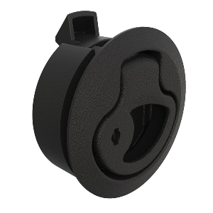 Southco Push-to-Close Latch, Medium Size, Key Locking, 2 - 7mm Grip, Plastic, Natural - Black - M1-41