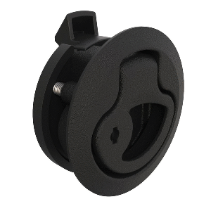 Southco Push-to-Close Latch, Medium Size, Key Locking, 17 - 22mm Grip, Plastic, Natural - Black - M1-44