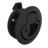 Southco Push-to-Close Latch, Medium Size, Key Locking, 17 - 22mm Grip, Plastic, Natural - Black - M1-44