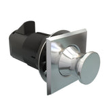 Southco Point Push-to-Close Latch, Square Housing, Chrome Housing, Chrome Knob - MP-05-212-11