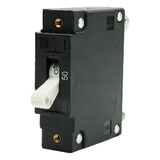 Egis Mobile Electric Egis C Series White Toggle Panel Mount Circuit Breaker - Single Pole 50A - 3501-050