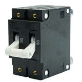 Egis Mobile Electric Egis C Series White Toggle Panel Mount Circuit Breaker - Double Pole 50A - 3502-050