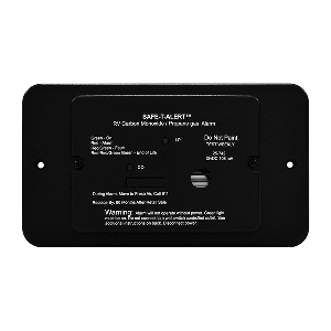 Safe-T-Alert 25 Series Flush Mount Dual Carbon Monoxide/Propane Alarm w/Trim Ring - Black - 12V Hard Wire - 25-742-TR-BL