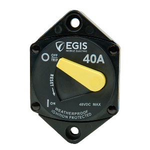 Egis Mobile Electric Egis 40A Circuit Breaker - 87 Series - Panel Mount - 4707-040