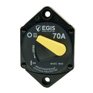 Egis Mobile Electric Egis 70A Circuit Breaker - 87 Series - Panel Mount - 4707-070