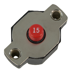 Egis Mobile Electric Egis 15A Push Button Circuit Breaker - Reset Only - 4712-15