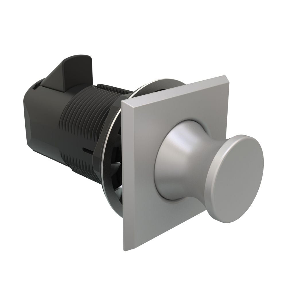 Southco Push-To-Close Latch - Square Housing - Satin Housing - Satin Knob - MP-05-212-22