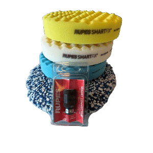 RUPES Double Sided Pad Kit - Blue, Yellow, White, Wool, 5/8" Connector - 9.DSPKIT