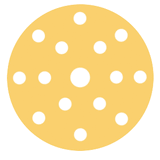 RUPES MULTIPURPOSE Paper Abrasive Discs 150mm (6") - 15 Holes - P180 Grit *Box of 100pcs - 9.45PD180