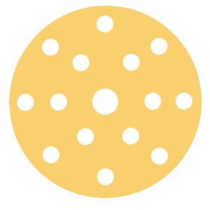 RUPES MULTIPURPOSE Paper Abrasive Discs 150mm (6") - 15 Holes - P80 Grit *Box of 50pcs - 9.45PD080