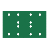 RUPES PROCUT Film Abrasive Sheet 80mm x130mm (3.15" x 5.1") - 12 Holes - P68 Grit *Box of 100pcs - 9.45FB080