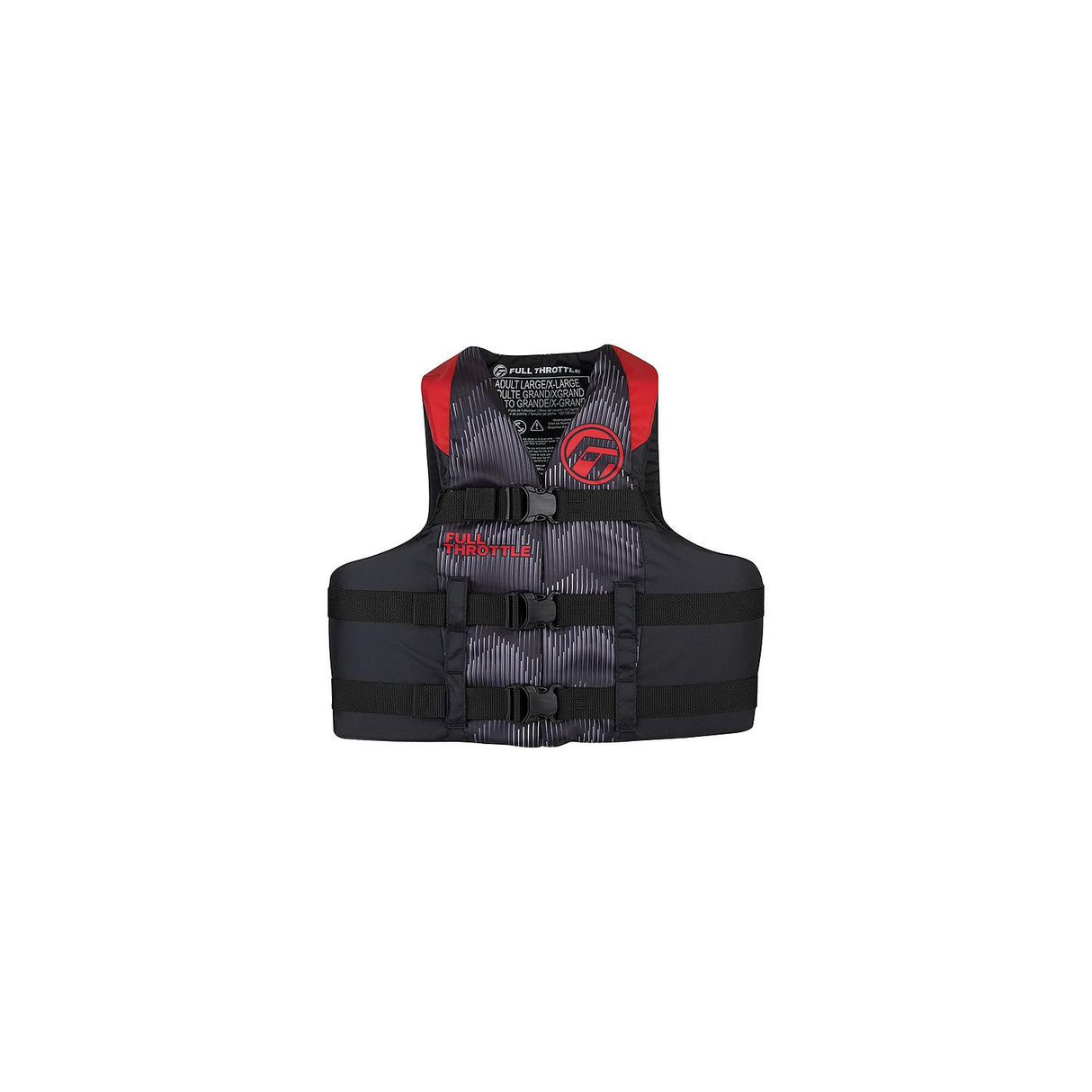 Full Throttle 11220010008022 Adult Nylon Life Vest, 2XL/4XL, Red - 11220000000000