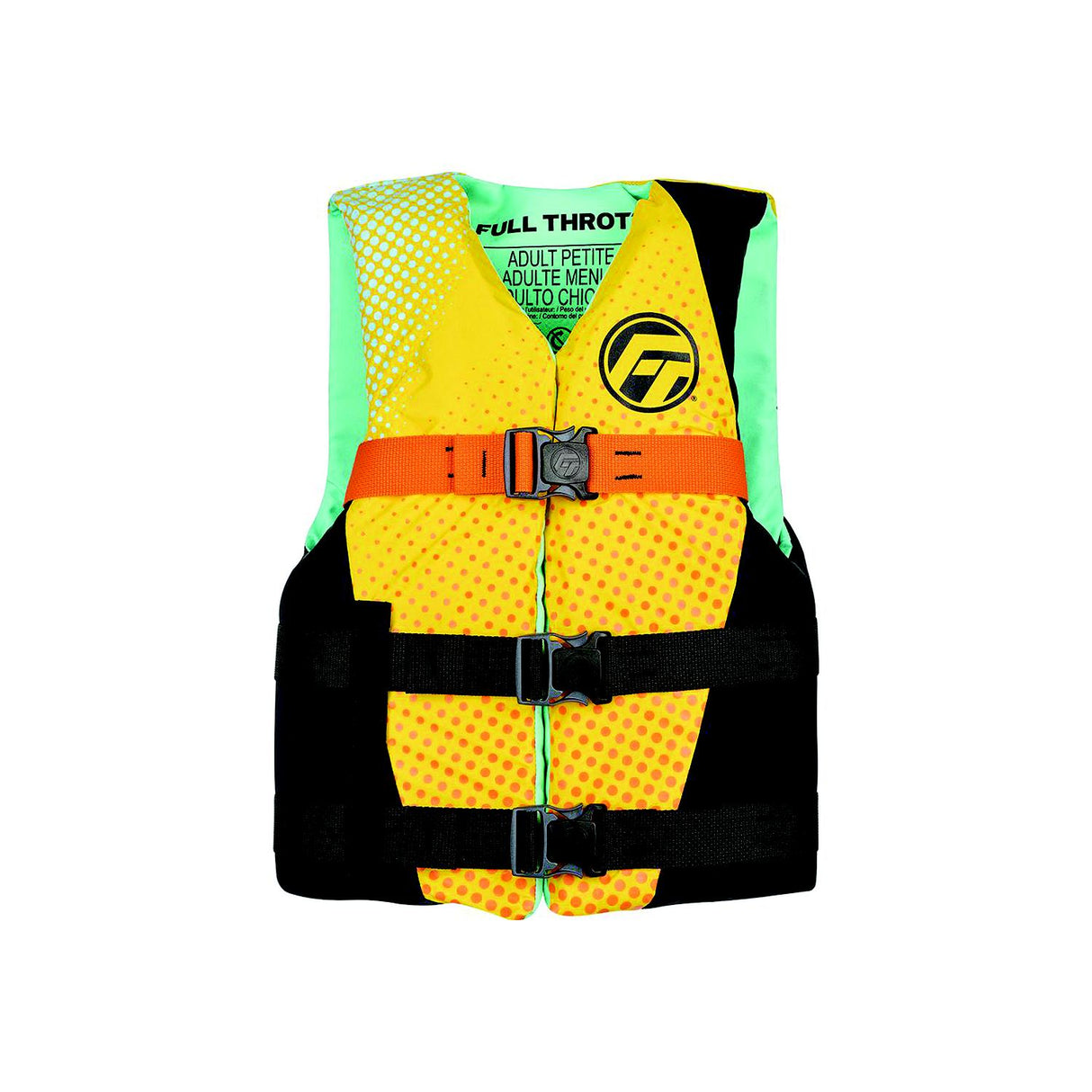 Full Throttle Teen Nylon Life Jacket - Yellow/Black [112200-300-010-26] - official Full Throttle product image 5